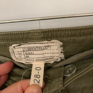 CURRENT ELLIOTT Jeans: The Conductor Army Green